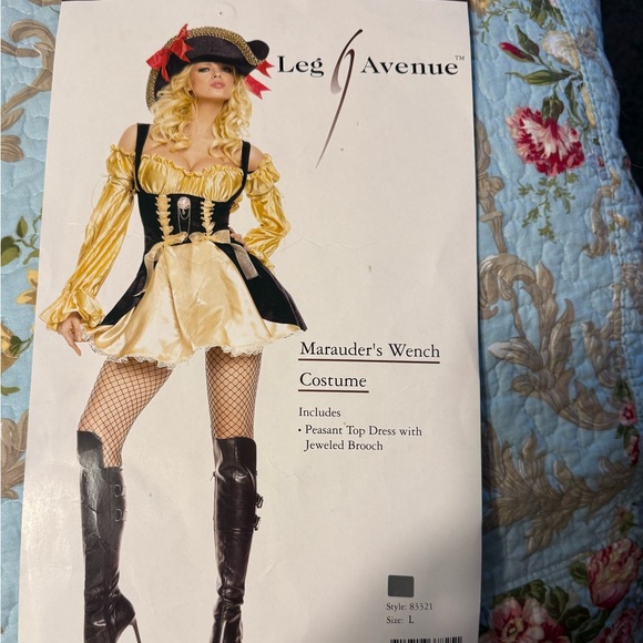 Leg Avenue Vintage Wench /Pirate Costume w/petticoat & corset - Picture 1 of 9